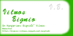 vilmos bignio business card